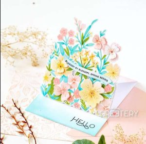 Spring Flowers Easel Card