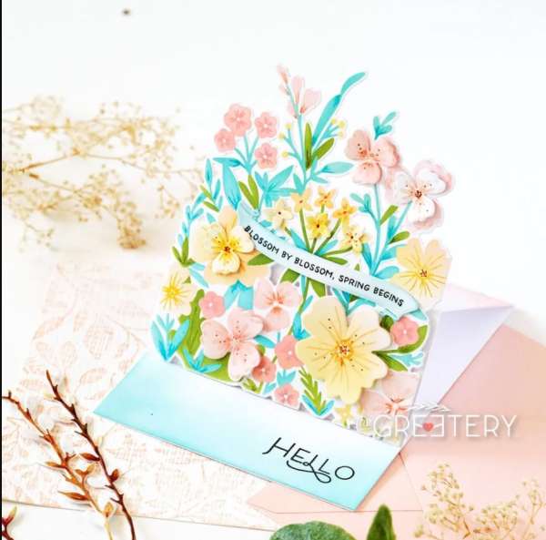 Spring Flowers Easel Card