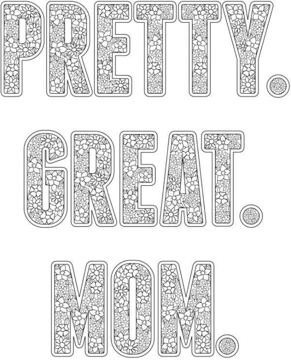 6 Coloring Pages About Moms