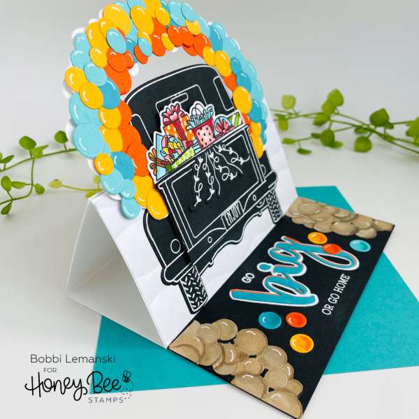 Birthday Balloon Arch Easel Card