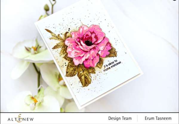 Dimensional Ink Blending for a Floral Card