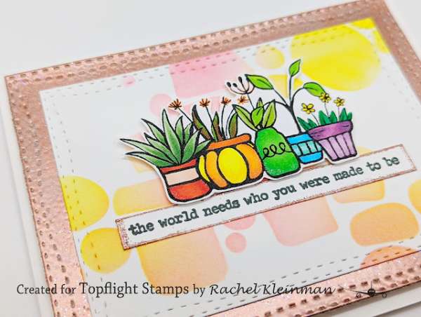 Use Heat Embossing to Create a Metallic Card Layer