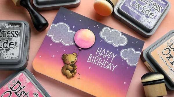 Birthday Balloon Bear Card