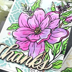 Floral Card Using Shimmer Powders