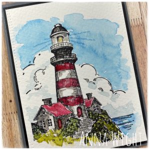 Watercolor Lighthouse Card