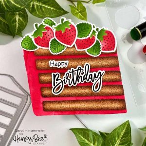 Strawberry Cake Shaped Card