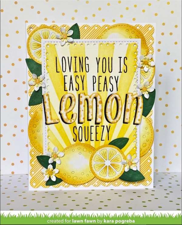 Summery Lemon Card with Custom Sentiment