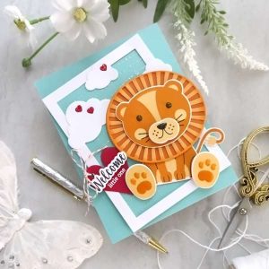 Lion Card for a New Baby