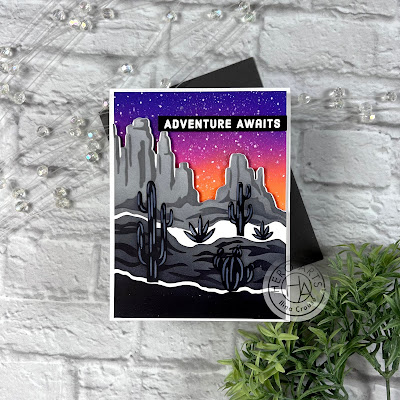 Western Starry Night Scene Card