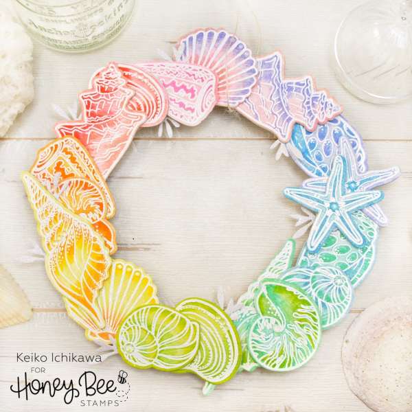 Stamped Seashell Wreath