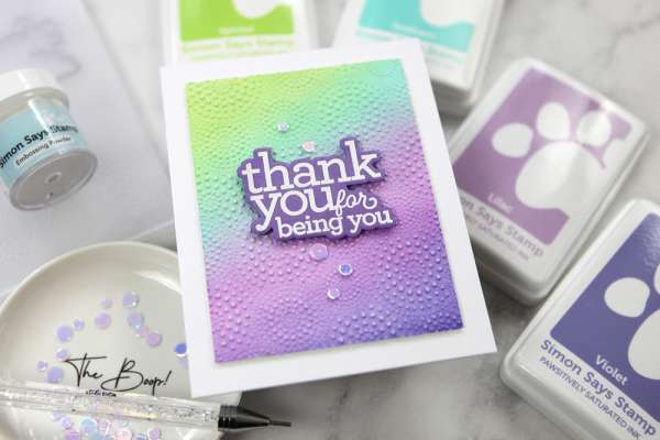 Thank You Card with Color and Texture