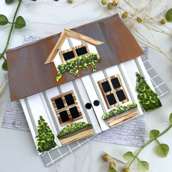 Cottage Shaped Gatefold Card