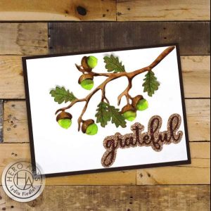 Grateful Fall Card with Water Colored Dies