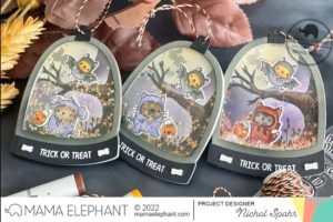 Halloween Snow Globe Shaker Tags