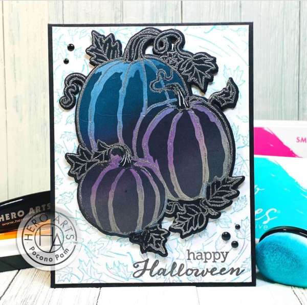 Elegant Pumpkins Halloween Card