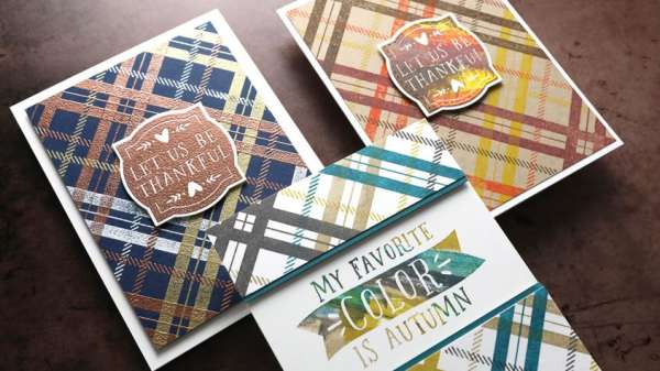 Fall Plaid Cards