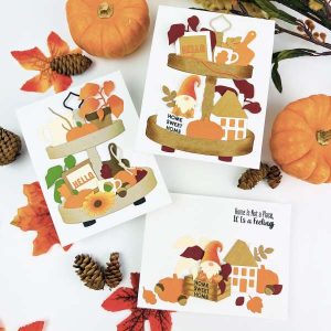 Autumn Trays and Gnomes Cards