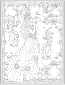 6 FREE Gothic Fantasy Coloring Pages