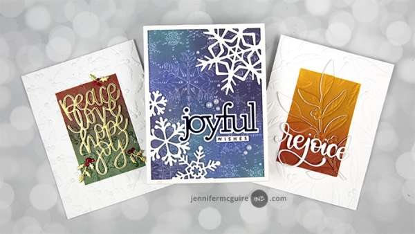 Christmas Cards with Pearlized Ink Blending