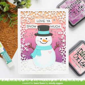 Snowman Card with Foiled Background