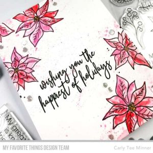 Easy Watercolor Poinsettia Card