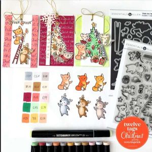 Stamped Critter Christmas Tags