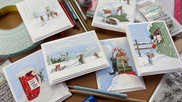 Tips and Tricks for Stamping Winter Scene Cards