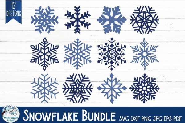 12 FREE Snowflake Image Files