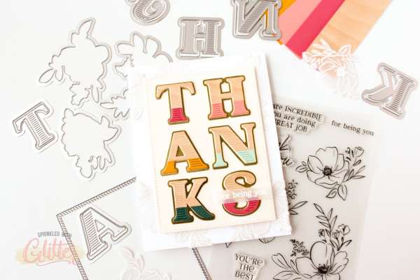 Thanks Card with Wooden Cardstock