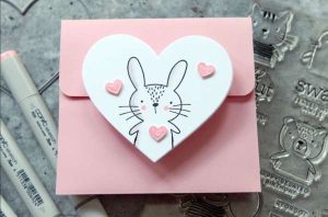 Easy Heart Shaped Valentine with Altered Envelope