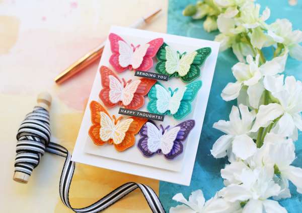 14+ Handmade Butterfly Cards using Stamps and Dies