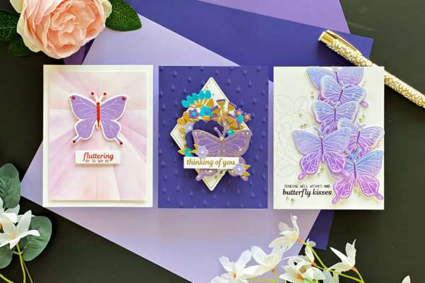 14+ Handmade Butterfly Cards using Stamps and Dies