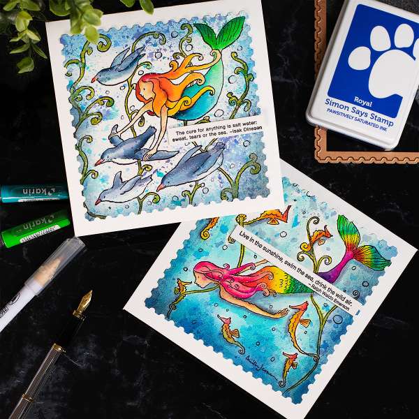 15+ Stamped Mermaid Card Ideas for Mer-May