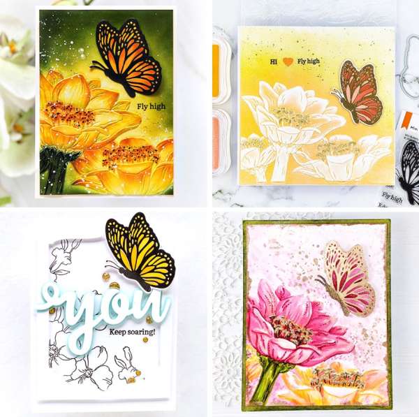 17 Handmade Butterfly Card Ideas using Stamps, Stencils and Dies