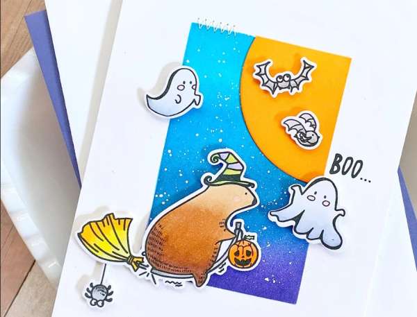 12 Handmade Halloween Cards featuring Ghosts