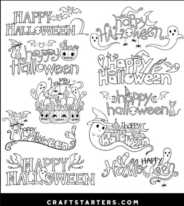 10 FREE Happy Halloween Digital Stamps