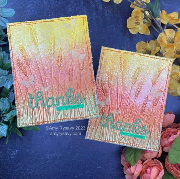 16 Autumn Thank You Card Ideas using Stamps, Stencils and Dies