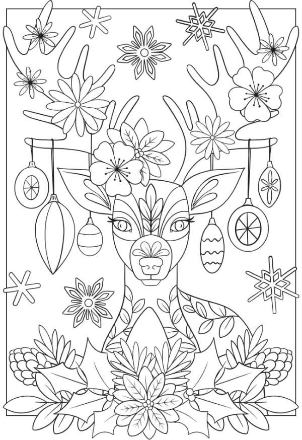 6 FREE Nordic Inspired Christmas Coloring Pages