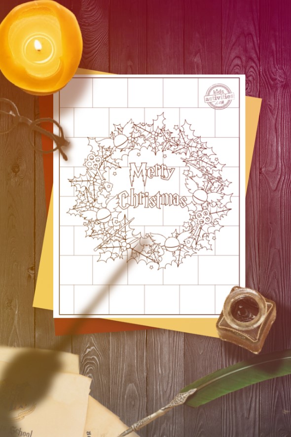 3 FREE Harry Potter Christmas Coloring Pages