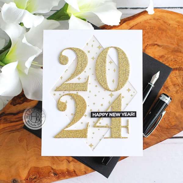 2024 New Years Card with Foiled Vellum