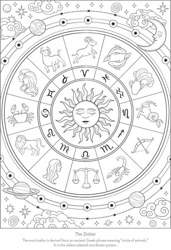 6 FREE Astrology Coloring Pages