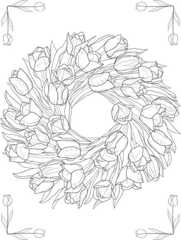 6 FREE Spring Blooms Coloring Pages