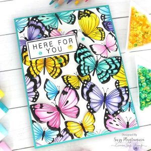 Create 5 Different Cards with One Butterfly Embossing Folder