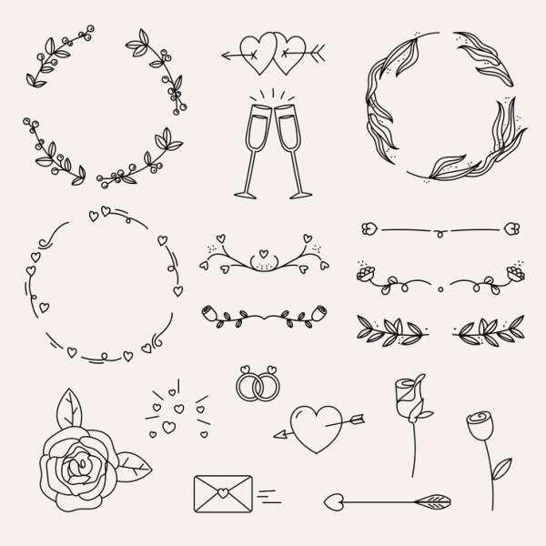 18 Free Wedding Digital Stamps