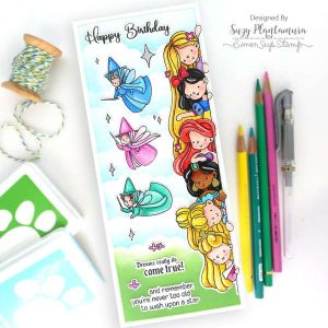 5 Disney Princess Inspired Stamped Cards