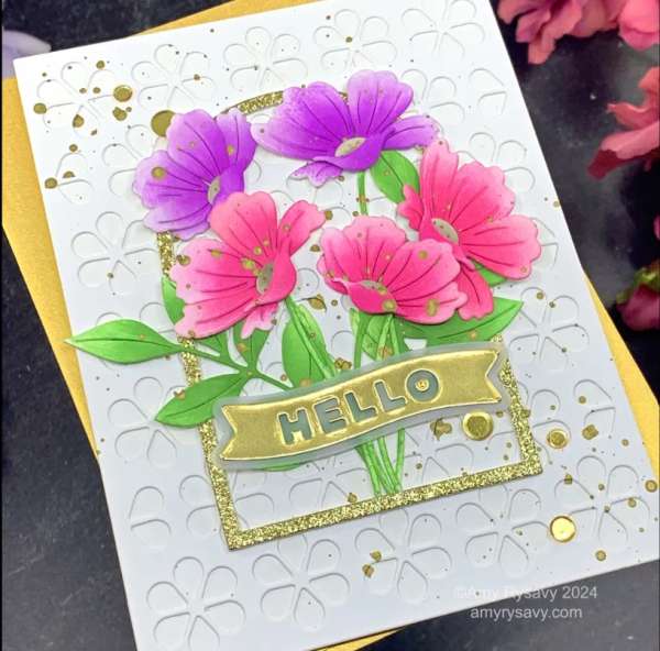 How to Ink Blend on Dies for a Floral Card