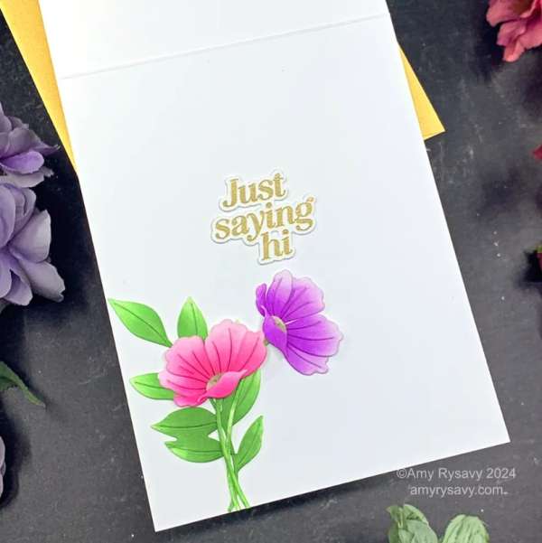 How to Ink Blend on Dies for a Floral Card