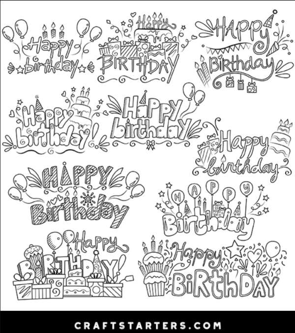 10 FREE Happy Birthday Digital Stamps