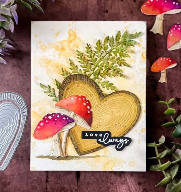 12 Mushroom Card Ideas with Stamps, Stencils and Dies