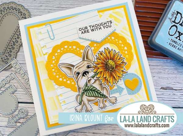 FREE French Bulldog with Sunflower Digital Stamp